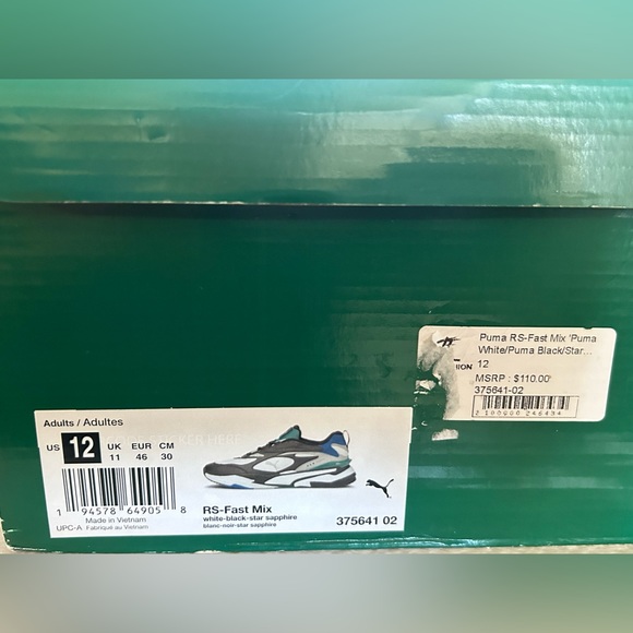 NWT Men's Puma RS “Fast Mix” Trainer Sneakers - Size 12 - Picture 8 of 12